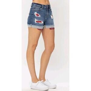 🔥 Gap Distressed Bandana Lined Denim Shorts – Size 2/26  Retro Skater Alt Style